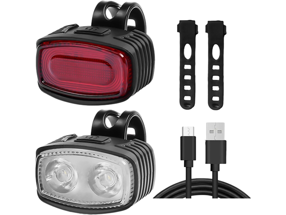 Luzes Recarregáveis Via Usb, Super Brilhantes, Dianteiras E Traseiras