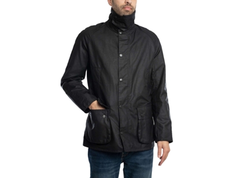 Jaqueta Masculina Barbour Cera Ashby Algodão Preto (l)