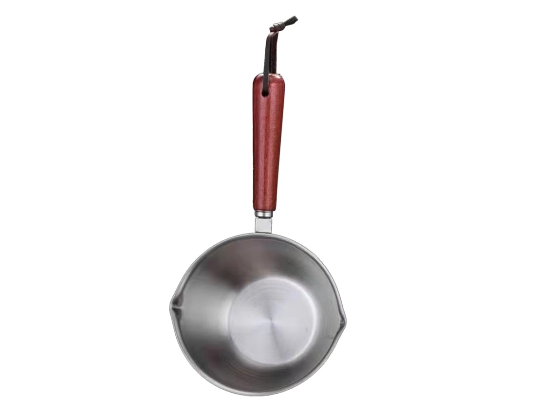 Panela Mini Aquecedora de Leite 200ml Aço Inox 304 | S/MARCA