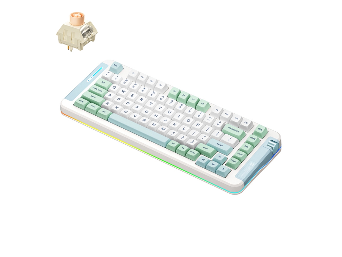 Teclado Mecânico Sem Fio Mchose X75 Tri-modo