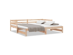 Day Bed, Day Beds Vidaxl Marrom Madeira De Pinho (90 X 200 Cm)