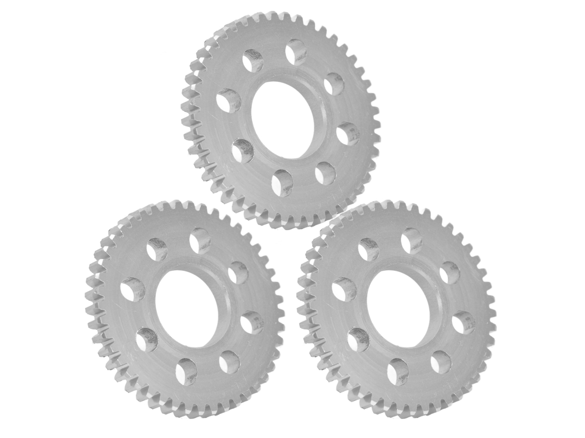 Conjunto De Engrenagens De Alumínio Laxiscreed De 3 Peças Com 8 Orifícios E 14mm De Diâmetro Central