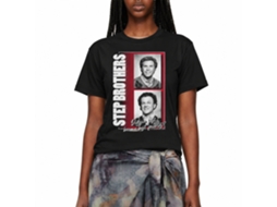 Rockinstone Step Brothers Black And White Photos Black T-shirt Size:xxl