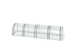 Estufa Para Jardim Pequena Para Cultivo De Plantas Com 4 Janelas 395x100x80 Cm Transparente E Verde