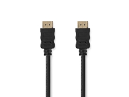 Cabo Hdmi de Alta Velocidade com Ethernet Conector Hdmi Conector Hdmi 4K a 30Hz Arco 10 2Gb/S 5 00M Rodada Pvc Preto Rótulo NEDIS