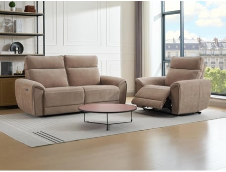 Conjunto Sofá E Poltrona Relax Djaralo