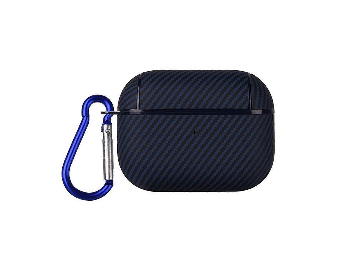 Estojo Para Fones De Ouvido Airpods Pro 2 Em Polipropileno Com Textura De Fibra De Carbono E Gancho.