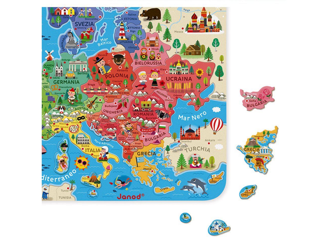 Janod Magnetic Maps Europe Italian Version