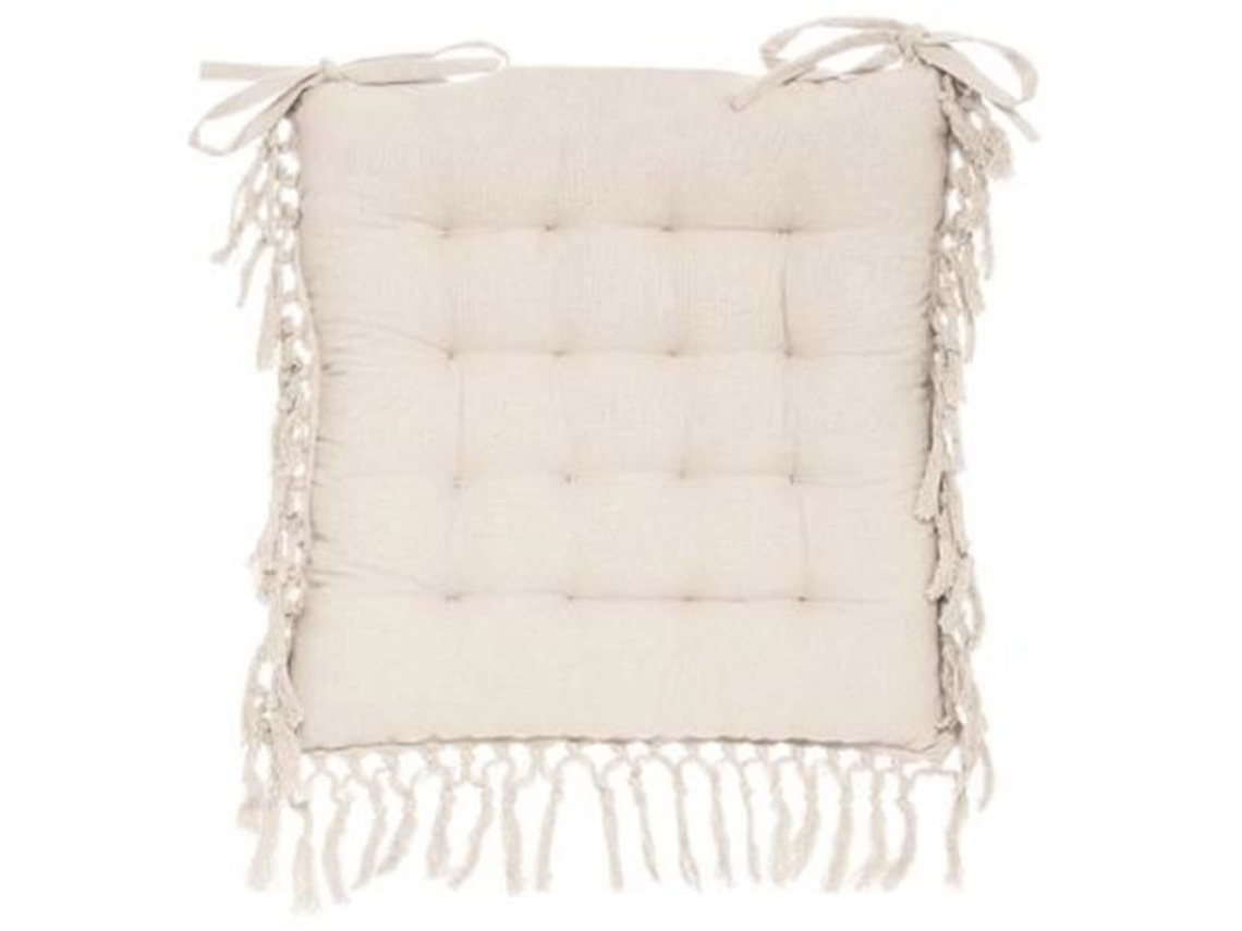 Almofada para Cadeira “Macramé” 40X40Cm Marfim ATMOSPHERA