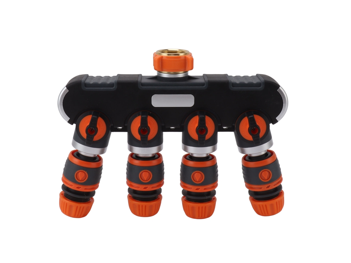 Quatro Saídas De Torneira Desviador 4 Vias Latão Torneira De Água Divisor Adaptador Para Irrigação De Jardim Ao Ar Livre
