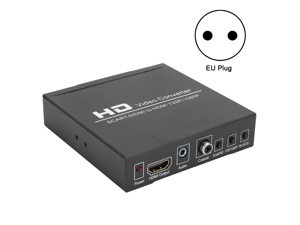 Aetheria adaptador Conversor Scart/hd para Hd Portátil Chip Digitalização Baixo Consumo Cascara de Ferro Plug Eu