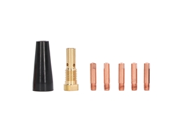 Kit de soldagem MIG sem gás de 7 peças: Bocal, ponta de cobre e acessórios para pistola de solda