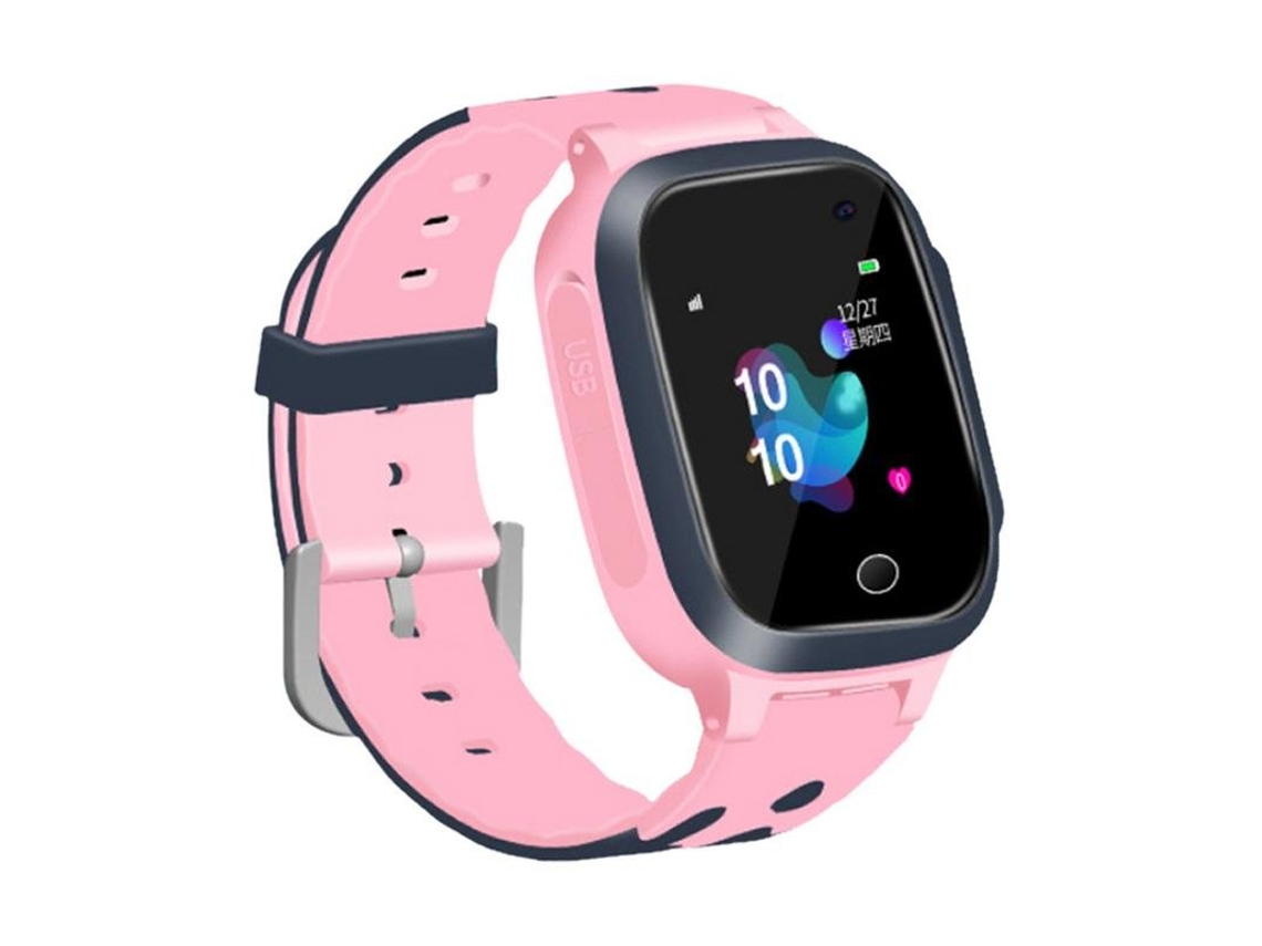 Smartwatch S16 1 44 Polegadas Tela Sensível Ao Toque Sos À Prova D'Água Posicionamento Super Longa Espera Telefone Inteligente para Crianças Rosa