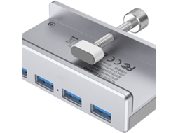 Adaptador De Braçadeira De Hub Usb 3.0, Divisor Usb De Alumínio De 4 Portas Com Brilvibera