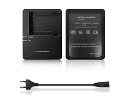 Carregador de Bateria Lc e8c para Baterias Lp e6/lp e6n para Câmeras Canon Eos/550d/600d/650d/700d OHPA Preto