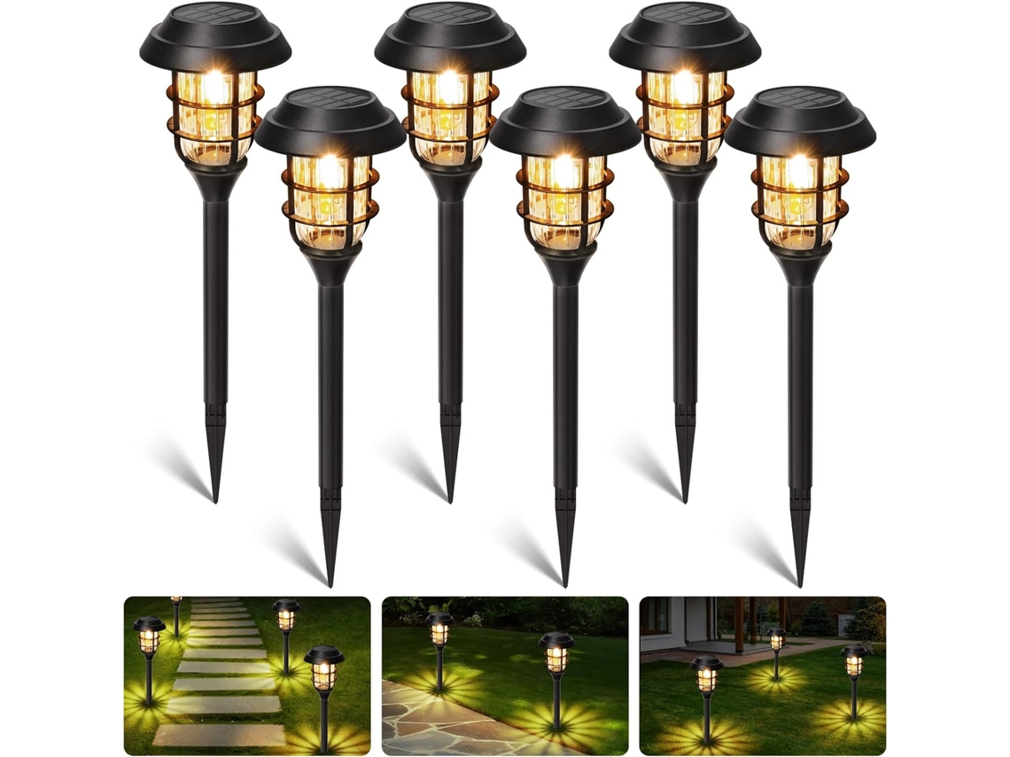 Conjunto de 4 luminárias solares em formato de coração com 32 LEDs AQUAFORGE