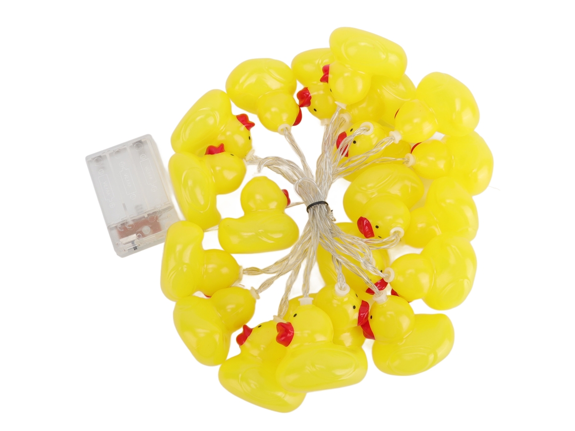 Luzes de Fita Led Patinho Amarelo para Natal e Festas