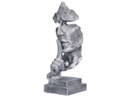 Estátua Keep Silence Thinker de Resina decorativa para escritório | S/MARCA