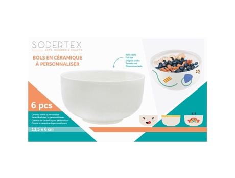 Conjunto De 6 Peças De Tigelas De Cerâmica De 11,5 Cm Sodertex