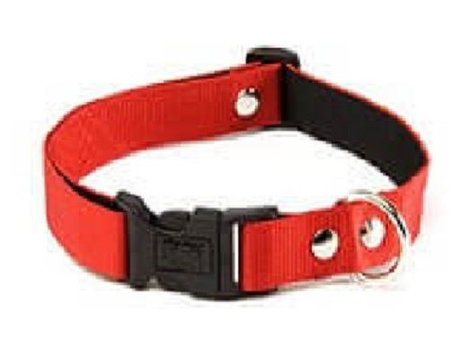 Alter Ego Colarinho De Nylon Preto E Vermelho 25-40Cm X 25Mm
