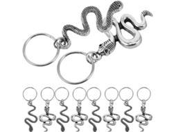 Conjunto de 10 acessórios para cabelo da Zinco League com formato de cobra, acessórios exclusivos.