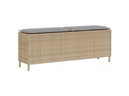 Garden Bench, Garden Benches Vidaxl Bege Rattan / Vime (n/a)