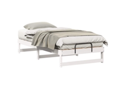 Estrutura da Cama Branco 75x190 cm Madeira de Pinheiro Sólida MAISON EXCLUSIVE