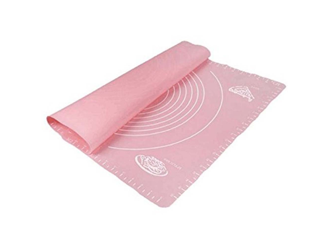 Tapete de silicone extra grande para assar Slowmoose com medidas, tapete de silicone antiaderente reutilizável (rosa)