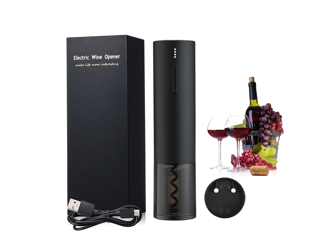 Abridor De Vinho Elétrico Automático, Em Aço Inoxidável