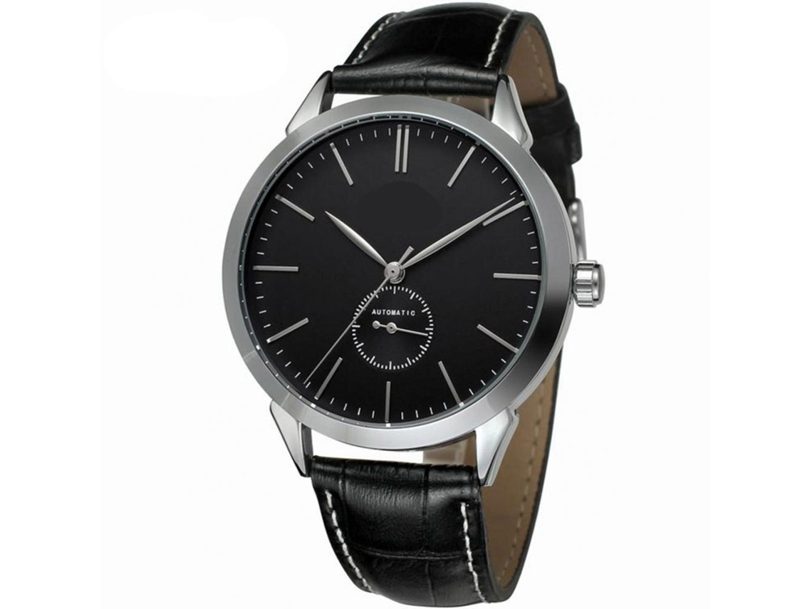 Relógio de Pulso Analógico Automático Masculino Forsining Preto Prata S/MARCA