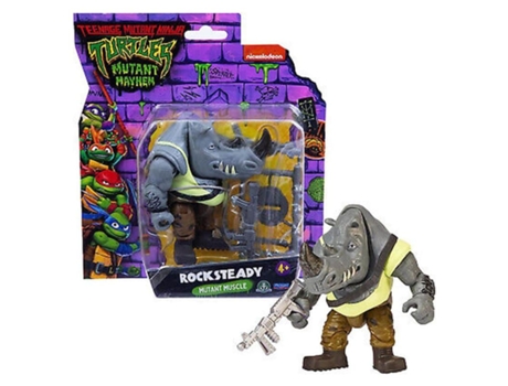 Figura 12 Cm De Rocksteady De Las Tortugas Ninjas Mutant Mayhem Tu805100 Famosavolumenvolumen4undsmin