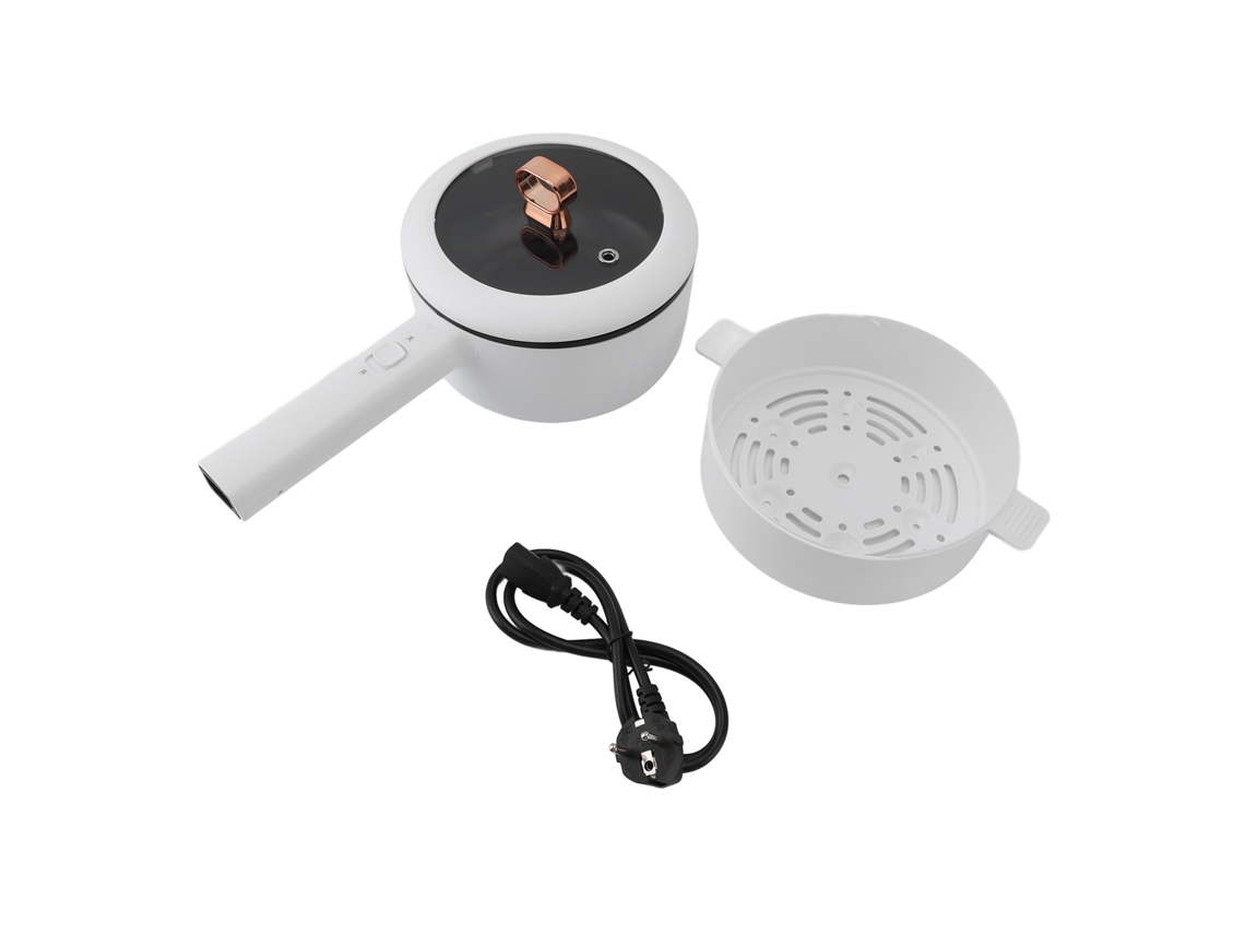 Frigideira Elétrica Antiaderente Branca Laxiscreed De 2l, 600w Para Cozinhar Com Facilidade