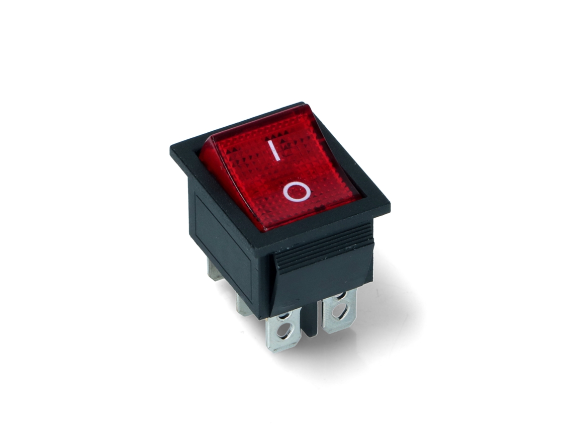 Interruptor Bipolar Luminoso Vermelho 6c 16a para Máquina de Lavar Roupa Swt711un