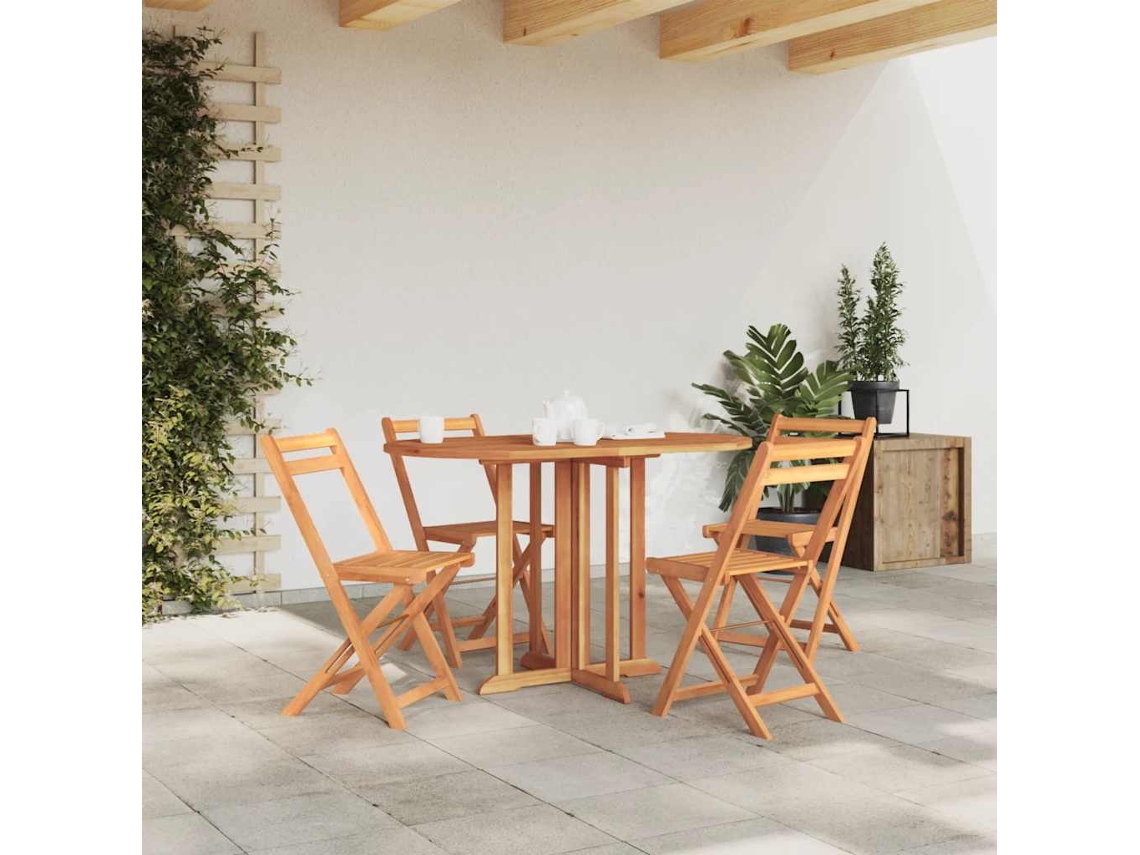 Vidaxl Mesa De Jardim Dobrável 120x70x75 Cm Madeira Teca Maciça