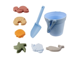 Yuysan Conjunto De Brinquedos De Praia Em Silicone, 8 Peças Azul