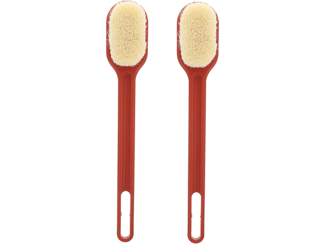 Conjunto De Escova Banho Healeved 2 Peças Com Cabo Longo, Cabeça De Nylon Macia Para Limpeza Das Costas E Do Corpo