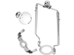 Kit De Suporte Ajustável Para Abajur De Ferro Prateado Com Haste Extensível.