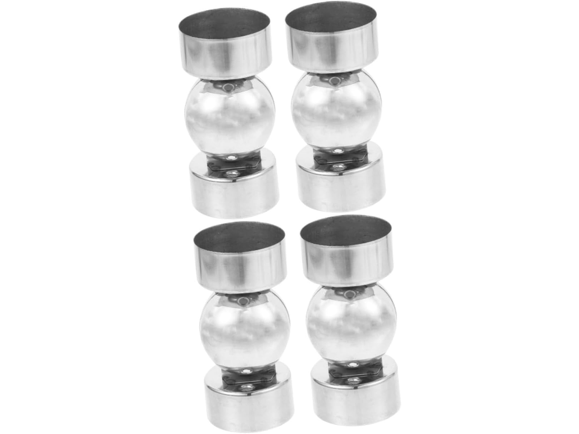 Conjunto De 4 Peças De Ponteiras De Aço Inoxidável Para Corrimãos.