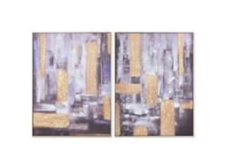 Pintura HOME ESPRIT Abstrato Moderno 62x4,5x82 cm 2 Unidades