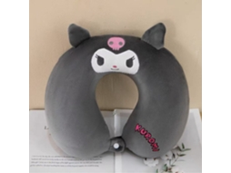 Almofada de Desenho Animado Formato U, Almofada Portátil para Avião, Pelúcia Curta AQUAFORGE