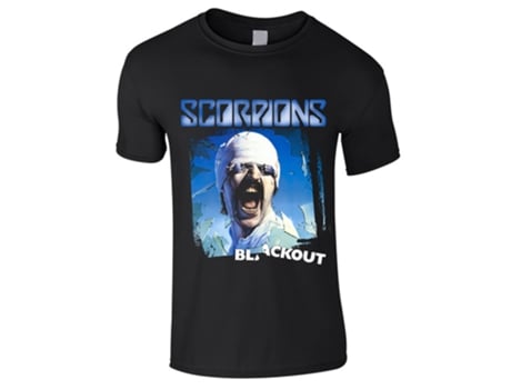 T-shirt SCORPIONS Algodão Homem (Preto - 128)