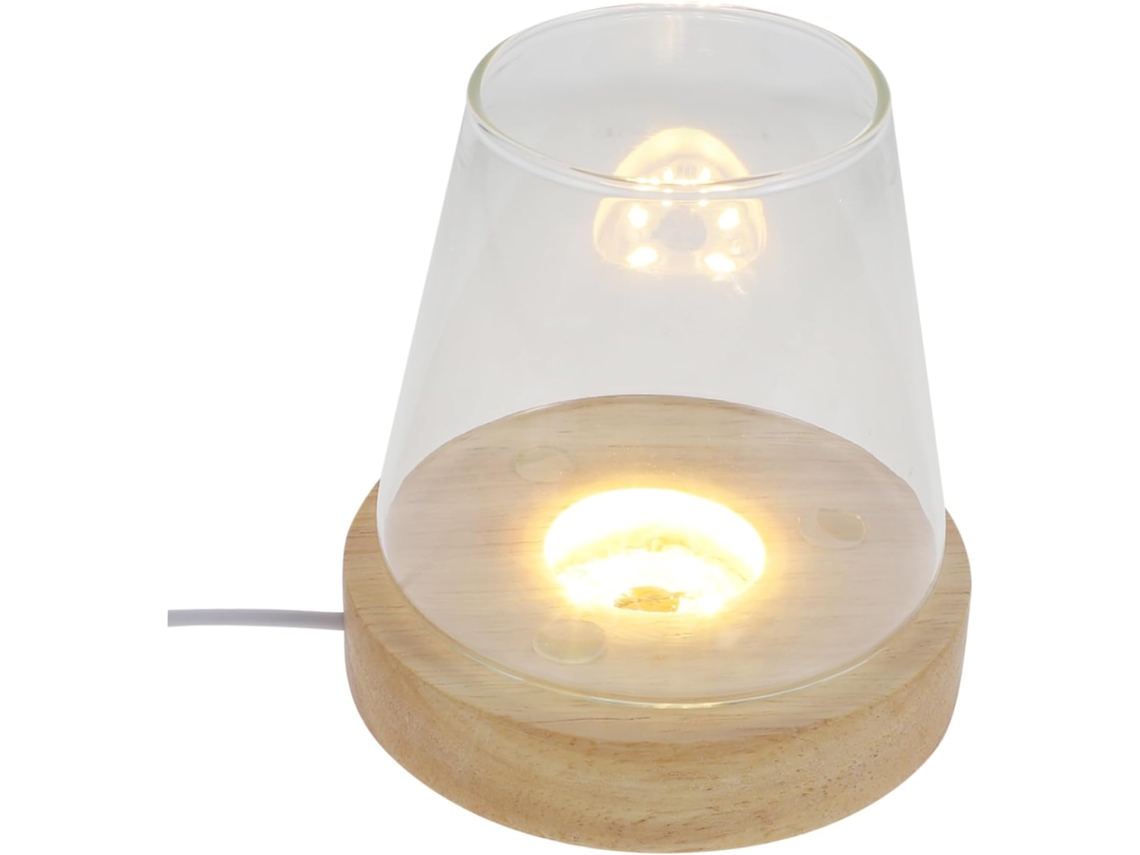 Madeira Redonda Luminária Cristal Difusor Aromas Compatível Pedras Difusoras Fragrâncias Conjunto Iluminação GOKOCO