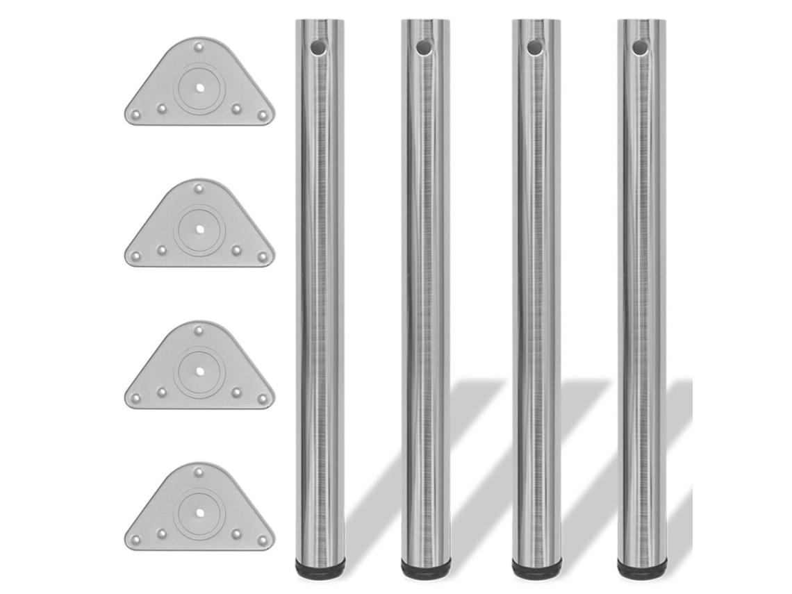 Table Leg, Table Legs Vidaxl Prateado Ferro (710 Mm)