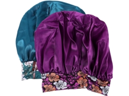 Conjunto De Gorro De Cetim Estampado De 2 Peças Com Elástico Para Meninos
