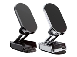 Suporte Magnético Para Telefone De Carro - Dobrável - Liga - Preto - Portátil - Ímãs Poderosos*