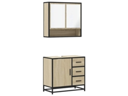 Bathroom Furniture Set, Bathroom Furniture Sets Vidaxl Marrom Madeira Processada (n/a)