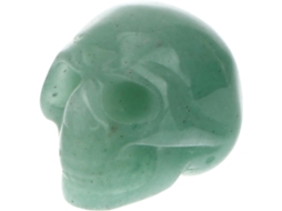 Crânio Natural Esculpido 3 8 1 5 Polegadas Decoração Escritório Ornamento Cristal Verde Fluorita Estátua Única GOKOCO