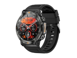 Smartwatch (preto + Silicone Preto), Com Suporte Para Monitoramento De Pressão Arterial, Frequência Cardíaca, Atividades Físicas E Saúde.