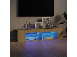 Móvel De Tv | Gabinete De Tv | Gabinete De Tv Com Luzes De Led 135x39x30 Cm Carvalho Sonoma