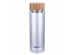 Garrafa De Vidro Borossilicato 450ml Com Filtro De Chá Transparente